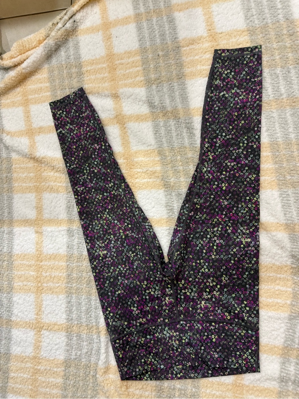 lululemon Women’s Wunder Under Floral Ankle Leggings Size 12 High Rise Stretch